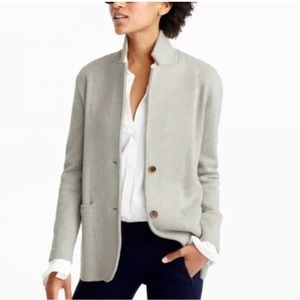 J Crew Sophie Sweater Blazer Women’s S Heather Gray Wool Blend